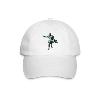 Caesar - Cooles Geschichtslogo - Baseballkappe - Weiß/Weiß - Vorne
