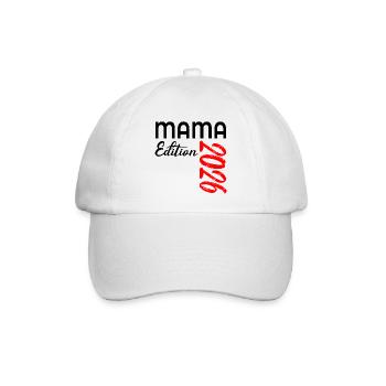 MAMA 2026 - SCHWANGERSCHAFT VERKÜNDEN BABY - Baseballkappe - Weiß/Weiß - Vorne