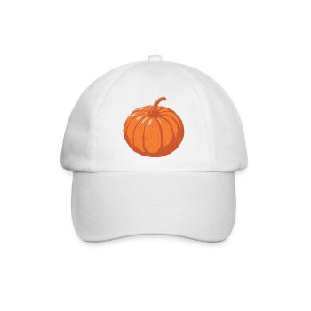 Kürbis Illustration Vintage Herbst - Baseballkappe - Weiß/Weiß - Vorne