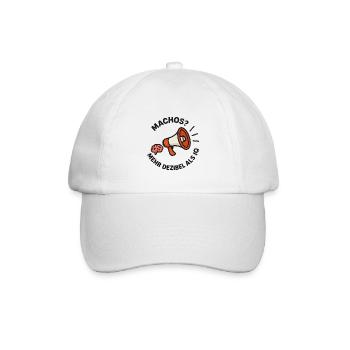Megaphon Hirn Gegen Machos - Baseballkappe - Weiß/Weiß - Vorne