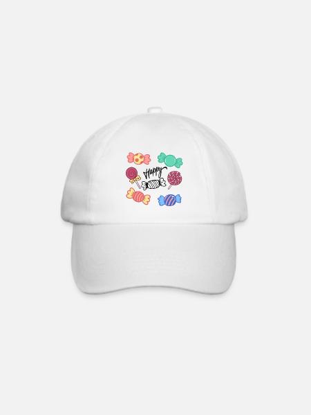Candy Circle Icons Kollektion - Baseballkappe - Weiß/Weiß