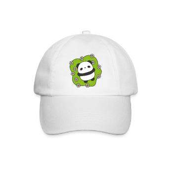 PandaGreen Geblümtes Kuscheltier - Baseballkappe - Weiß/Weiß - Vorne