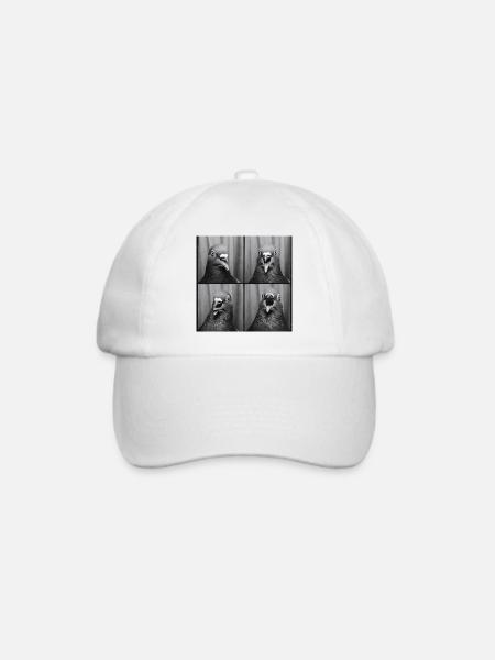 Lustig Taube Fotobox - Baseballkappe - Weiß/Weiß