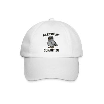 Spionage Taube - Baseballkappe - Weiß/Weiß - Vorne
