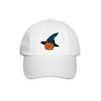 Hexenhut Kürbis Jack O Laterne - Baseballkappe - Weiß/Weiß - Vorne