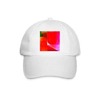 Neon Farbblock Geometrie - Baseballkappe - Weiß/Weiß - Vorne
