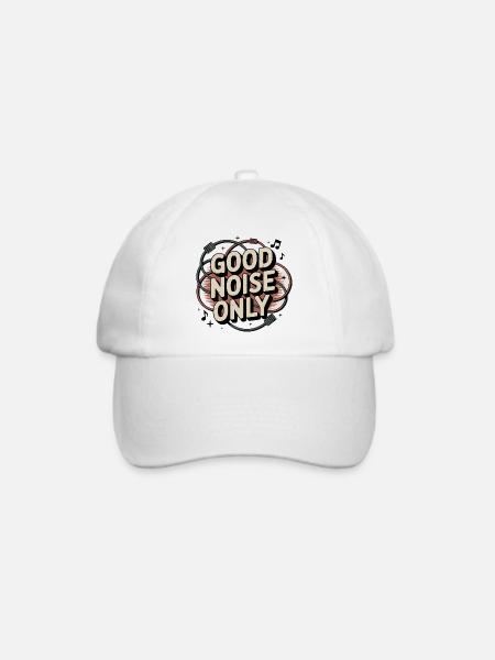 Retro Grunge – Good Noise Only - Baseballkappe - Weiß/Weiß