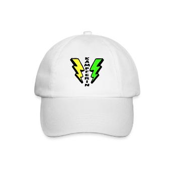 Glücksbringer: Kämpferin - Baseballkappe - Weiß/Weiß - Vorne