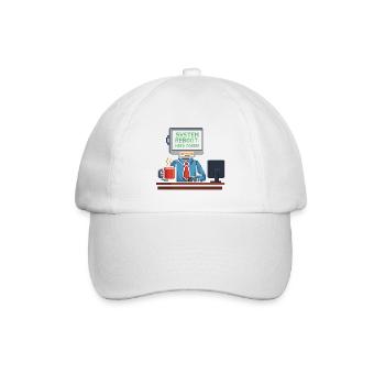 system reboot need coffee - Baseballkappe - Weiß/Weiß - Vorne