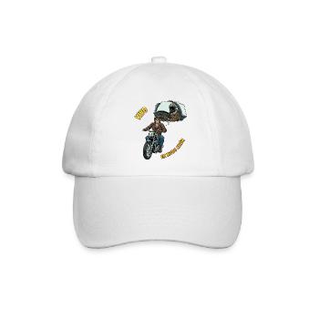 Ich lebe im Flugzeugmodus - Baseballkappe - Weiß/Weiß - Vorne