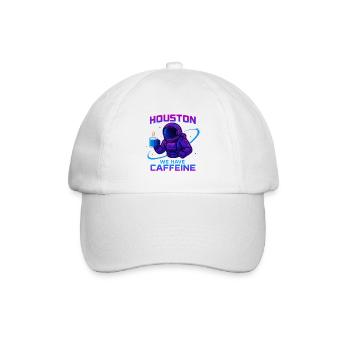 Houston we have caffeine - Baseballkappe - Weiß/Weiß - Vorne