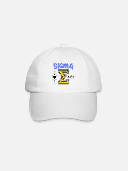 Sigma Jugend Worte - Baseballkappe - Weiß/Weiß