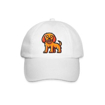 Golden Retriever Hund Halloween Lustig - Baseballkappe - Weiß/Weiß - Vorne