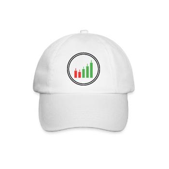 Wachstum & Erfolg | Finanzen & Aktien Chart - Baseballkappe - Weiß/Weiß - Vorne
