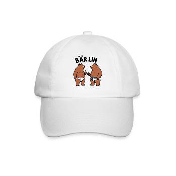 Bären Berlin Bärlin Bär Bier Party Unterhose Prost - Baseballkappe - Weiß/Weiß - Vorne
