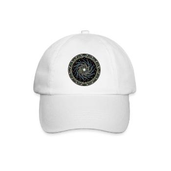 Sternenwirbel Mandala - Baseballkappe - Weiß/Weiß - Vorne