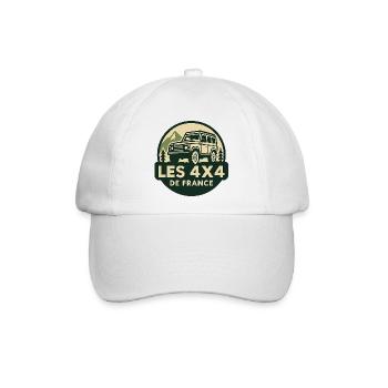 Der 4x4 von Frankreich - Baseballkappe - Weiß/Weiß - Vorne