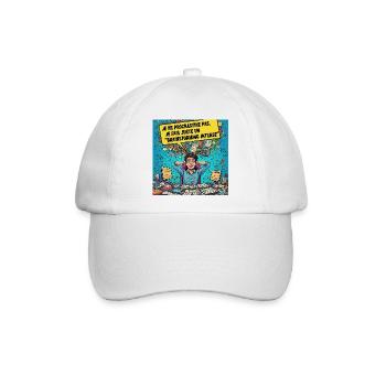 Brainstorming für intensive Pop-Art - Baseballkappe - Weiß/Weiß - Vorne