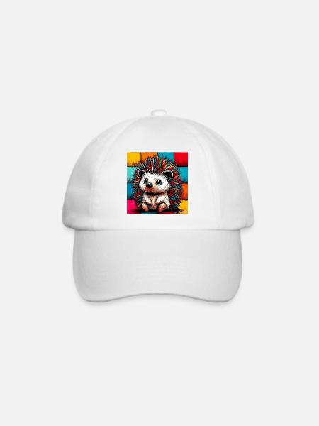 Igel - Baseballkappe - Weiß/Weiß