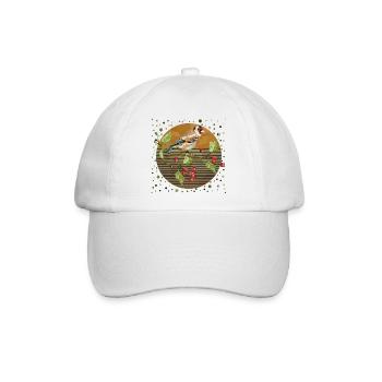 Bunter Vogel - Baseballkappe - Weiß/Weiß - Vorne