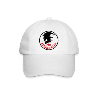 Mr. Adrenalin - Baseballkappe - Weiß/Weiß - Vorne