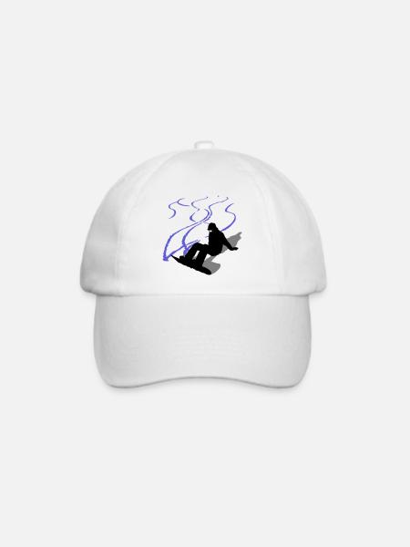 Snowboard - Baseballkappe - Weiß/Weiß