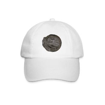 Rauer Felsball Granittextur - Baseballkappe - Weiß/Weiß - Vorne