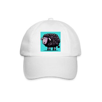 Schwarzes Schaf - Baseballkappe - Weiß/Weiß - Vorne