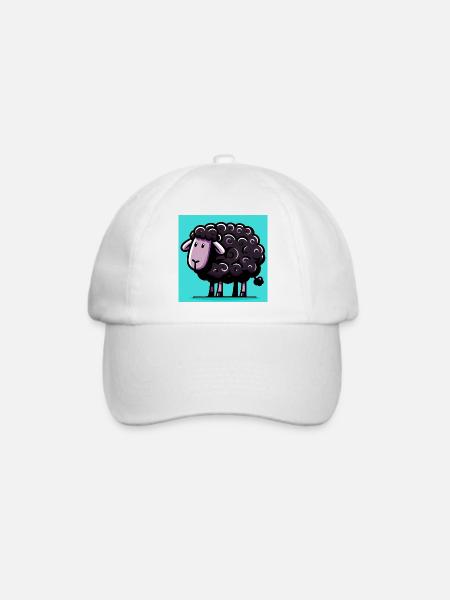Schwarzes Schaf - Baseballkappe - Weiß/Weiß