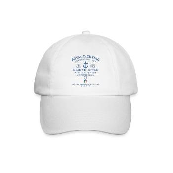 Elegantes Logo des Marine Yacht Club - Baseballkappe - Weiß/Weiß - Vorne