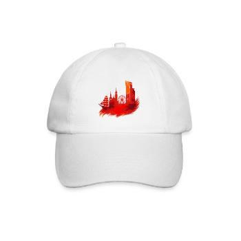 Gdynia Polen Polska Weiße Hafen Stadt rot Geschenk - Baseballkappe - Weiß/Weiß - Vorne