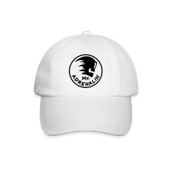 Mr. Adrenalin - Baseballkappe - Weiß/Weiß - Vorne