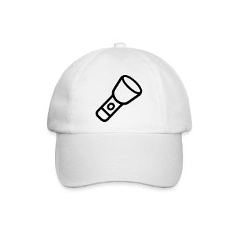 Taschenlampe - Baseballkappe - Weiß/Weiß - Vorne