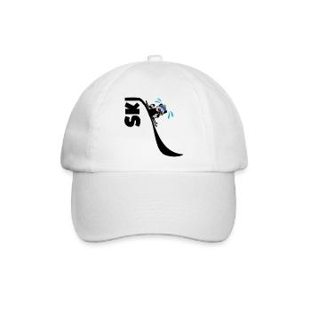 Kinder Skifahrer Waschbär - Baseballkappe - Weiß/Weiß - Vorne