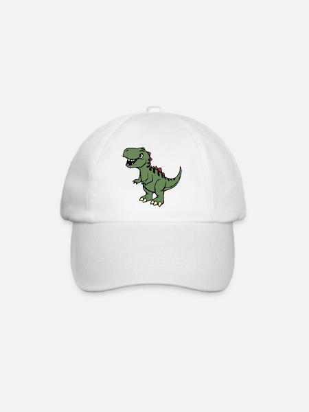 Dinosaurier  - Baseballkappe - Weiß/Weiß