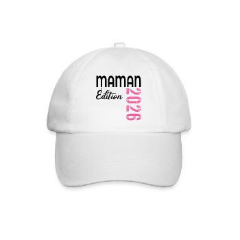 Mama 2026 - Baseballkappe - Weiß/Weiß - Vorne