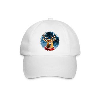 Hirsch Style - Baseballkappe - Weiß/Weiß - Vorne