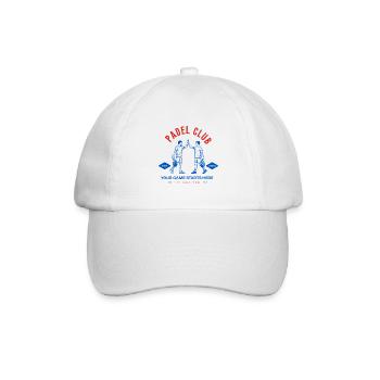 Padel Club  Logo - Baseballkappe - Weiß/Weiß - Vorne