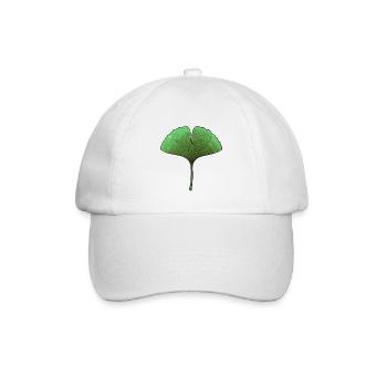 Ginkgo Fächerblatt Aura - Baseballkappe - Weiß/Weiß - Vorne