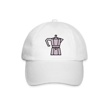 Kaffee Espressokocher - Baseballkappe - Weiß/Weiß - Vorne
