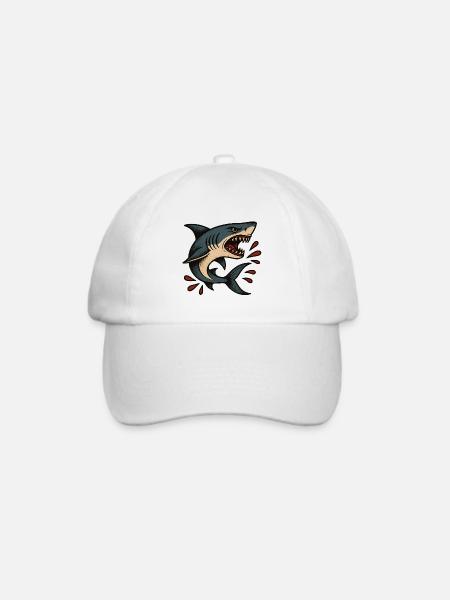 Shark  - Baseballkappe - Weiß/Weiß