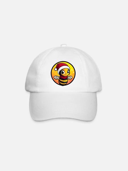 Biene Santa Weihnachten - Baseballkappe - Weiß/Weiß