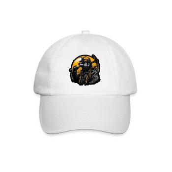 Bergmann-Dachs-Kohlentunnel-Design - Baseballkappe - Weiß/Weiß - Vorne
