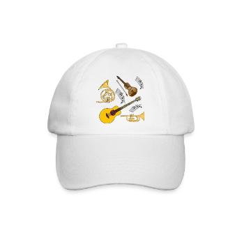 Musikinstrumente - Baseballkappe - Weiß/Weiß - Vorne