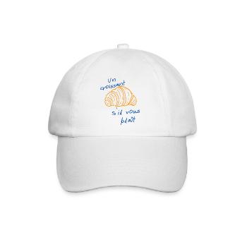 Ein Croissant bitte - Baseballkappe - Weiß/Weiß - Vorne
