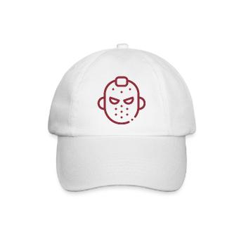 Maskensymbol - Baseballkappe - Weiß/Weiß - Vorne