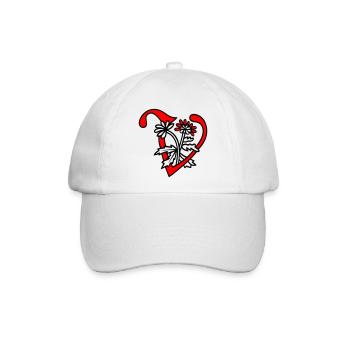 Buchstabe V Initiale - Baseballkappe - Weiß/Weiß - Vorne