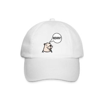 Capybara, danke - Baseballkappe - Weiß/Weiß - Vorne