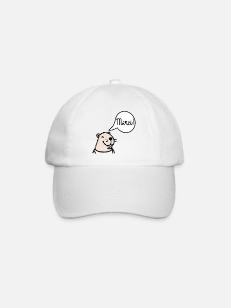Danke, Capybara. - Baseballkappe - Weiß/Weiß