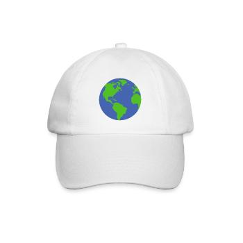 Planet Erde - Baseballkappe - Weiß/Weiß - Vorne